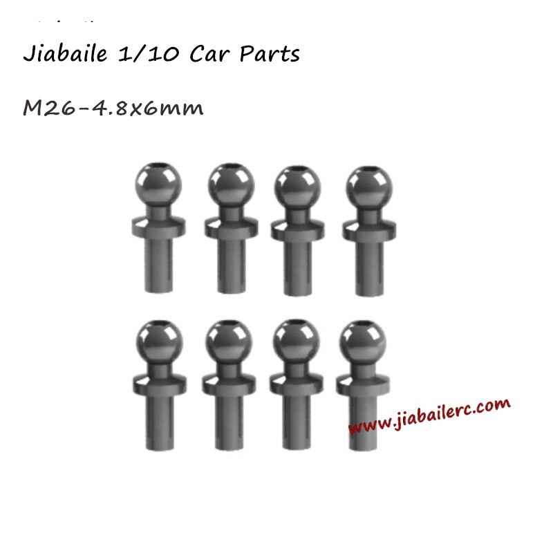 Jiabaile 1/10 RC Car Spare Parts M26 4.8X6MM Ball Screw For 1001 1002 1003 1004