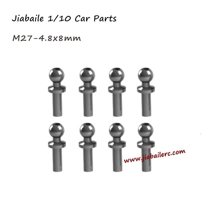 Jiabaile 1/10 RC Car Spare Parts M27 4.8X8mm Ball Screw For 1001 1002 1003 1004