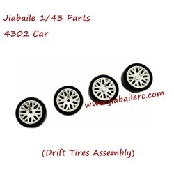 Jiabaile 4302 1/43 Drift Car Parts Drift Tires Assembly