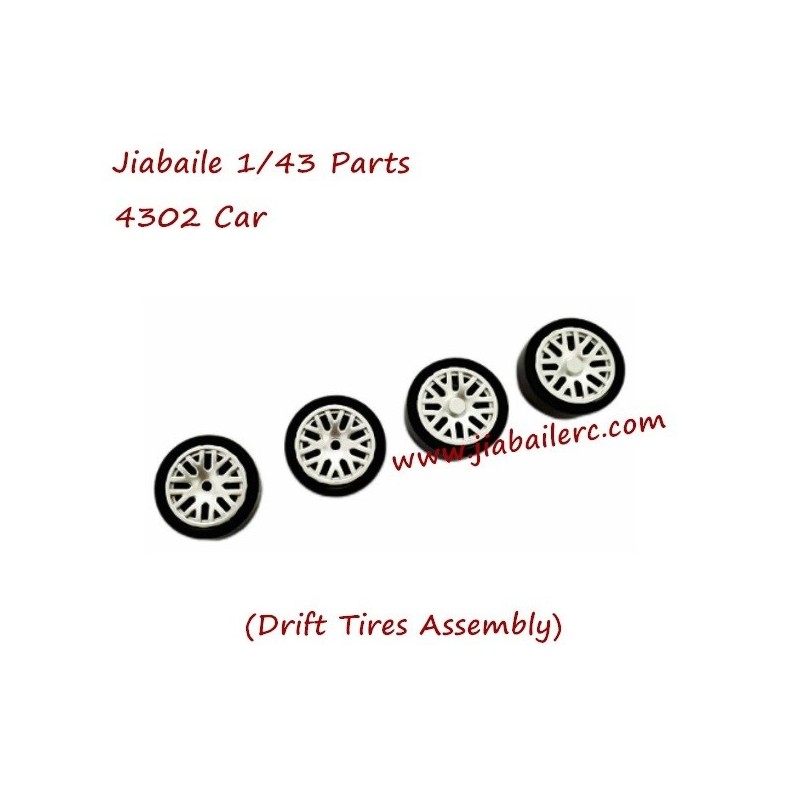 Jiabaile 4302 1/43 Drift Car Parts Drift Tires Assembly Jiabaile 4302 1/43 Drift Car Parts Drift Tires Assembly