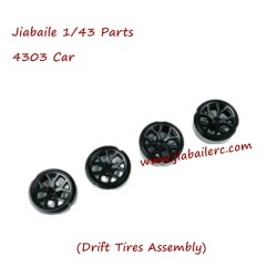 Jiabaile 4303 1/43 Drift Car Parts Drift Tires Assembly