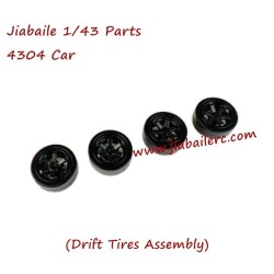 Mini Racing Jiabaile 4304 RC Drift Car Parts Drift Tires Assembly