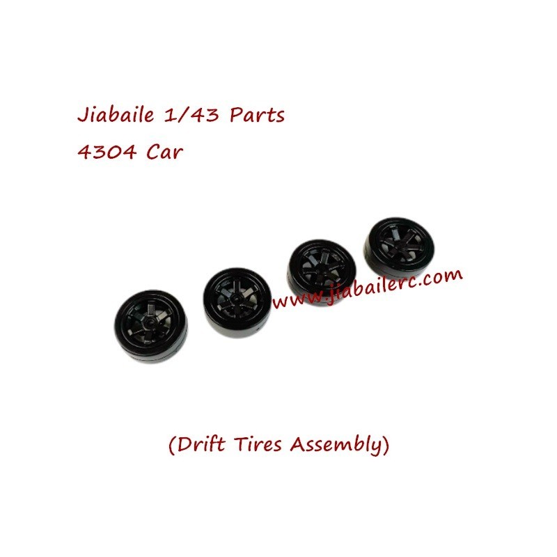 Mini Racing Jiabaile 4304 RC Drift Car Parts Drift Tires Assembly