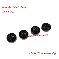 1/43 Mini Racing Jiabaile 4308 Parts Drift Tires Assembly
