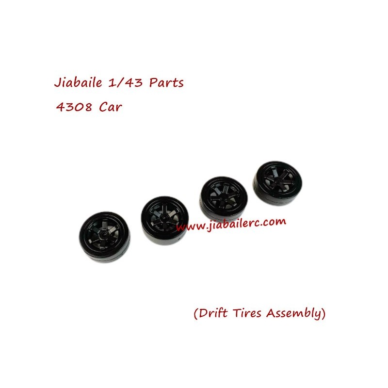1/43 Mini Racing Jiabaile 4308 Parts Drift Tires Assembly