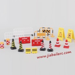 Mini drift remote control car props - traffic roadblock signs