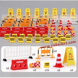 Mini drift remote control car props - traffic barrier signs, scene road fences, parking lot guardrails