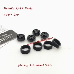 Jiabaile 4307 RC Drift Car Parts Wheels Assembly-Soft Wheel Skin