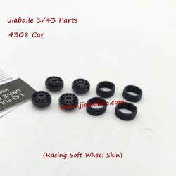 Jiabaile 4308 RC Car Parts Wheels Assembly-Soft Wheel Skin