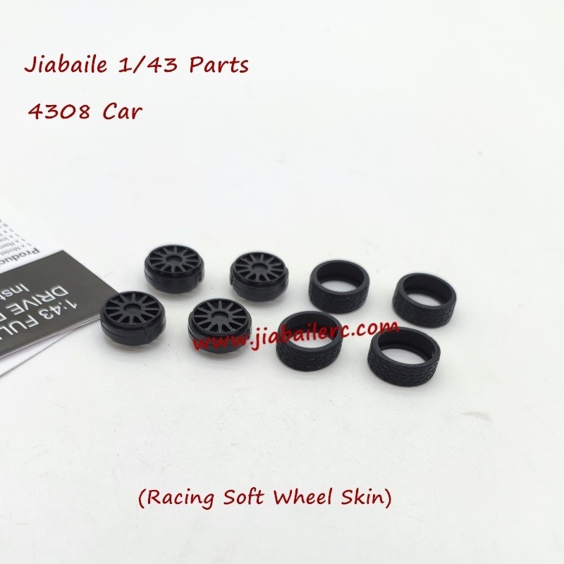 Jiabaile 4308 RC Car Parts Wheels Assembly-Soft Wheel Skin Jiabaile 4308 RC Car Parts Wheels Assembly-Soft Wheel Skin