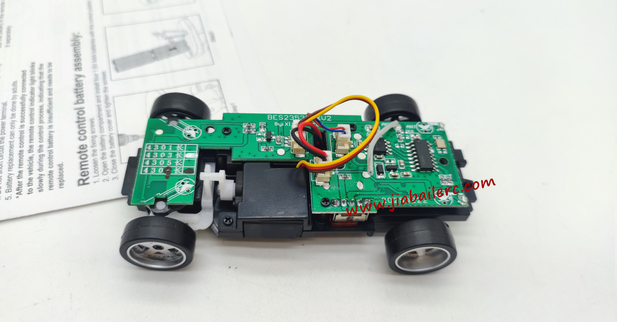 Mini Racing Jiabaile 4309 1:43 2.4G Drift Car Internal Structure Diagram